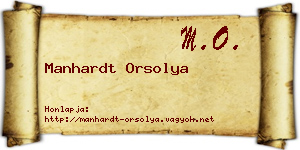 Manhardt Orsolya névjegykártya