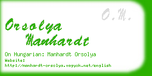 orsolya manhardt business card